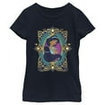 thumbnail image 1 of Girl's Aladdin Jasmine Gold Lotus Ornate  Graphic Tee Navy Blue Medium, 1 of 4