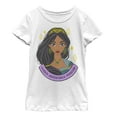 thumbnail image 1 of Girl's Aladdin Jasmine Leader Portrait  Graphic Tee White X Small, 1 of 4