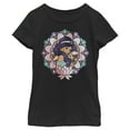 thumbnail image 1 of Girl's Aladdin Jasmine Lotus Flower Graphic Tee Black Large, 1 of 4