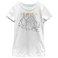 thumbnail image 1 of Girl's Aladdin Jasmine and Rajah Sketch  Graphic Tee White X Small, 1 of 4
