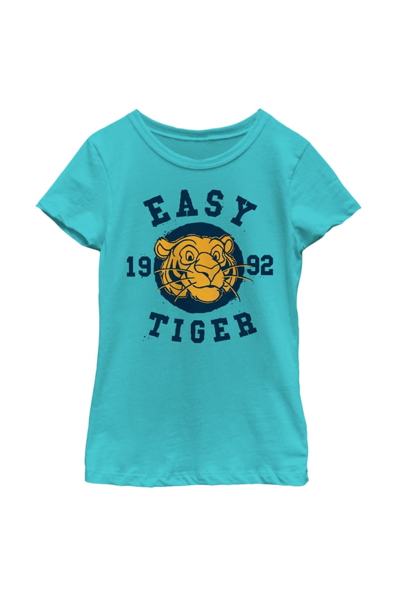 Girl's Aladdin Rajah Easy Tiger Graphic Tee Tahiti Blue X Large