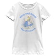 thumbnail image 1 of Girl's Alice in Wonderland Stop and Smell the Flowers Graphic Tee White X Small, 1 of 4