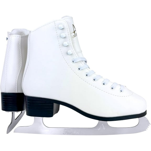 American Athletic Fur Lined Ice Skates for Women and Girls - Recreational Figure Skates with Ankle Support, Stainless Steel Blades - Suitable for Indoor & Outdoor Ice Skating