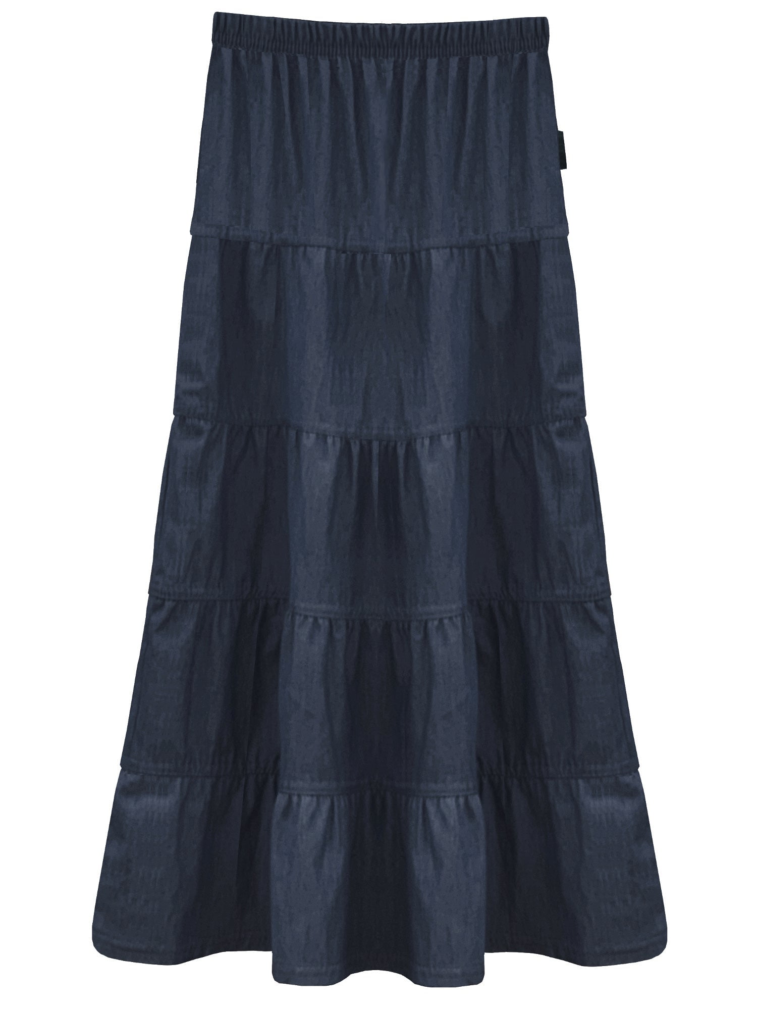 Girls 5 Tiered Denim Skirt Ankle Length Ages 4 18 Guyana Ubuy