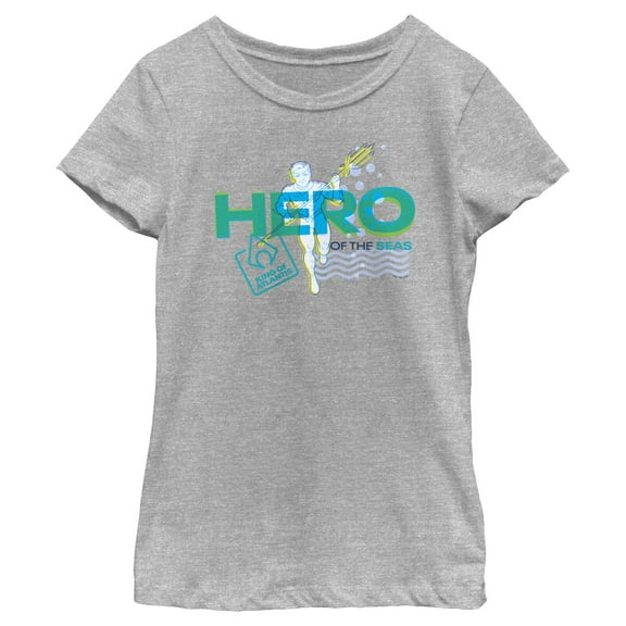 Girl's Aquaman Hero of The Seas  Graphic T-Shirt