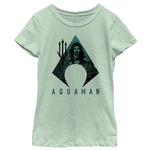 Girl's Aquaman Trident Shape  Graphic T-Shirt