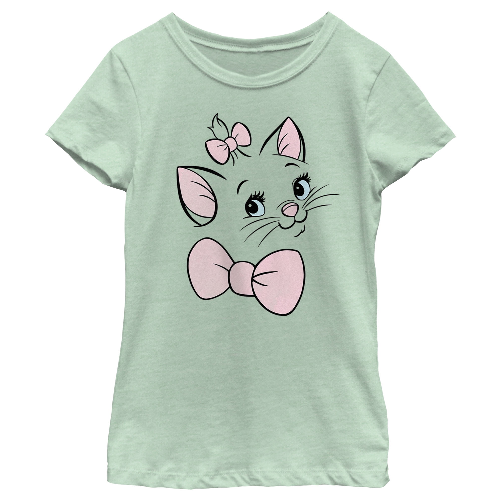 Girl\'s Aristocats Marie Face Graphic Tee White Medium | T-Shirts