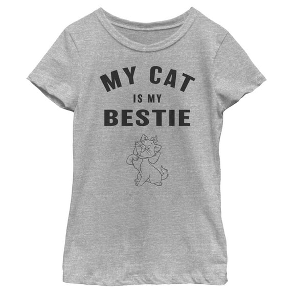Girl's Aristocats Marie My Cat Is My Bestie Graphic Tee Athletic Heather Medium