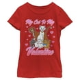 thumbnail image 1 of Girl's Aristocats My Cat is My Valentine  Graphic Tee Red X Small, 1 of 5