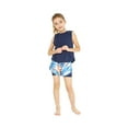 thumbnail image 1 of Girl's Athletic Sportswear Solid Tank Top and Patterned Tennis Shorts Set in Firebird Blue White Large, 1 of 5