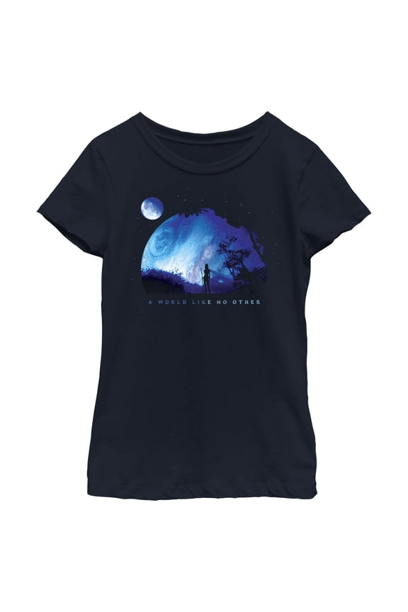 Girl's Avatar Neytiri A World Like No Other Graphic Tee Navy Blue X Large