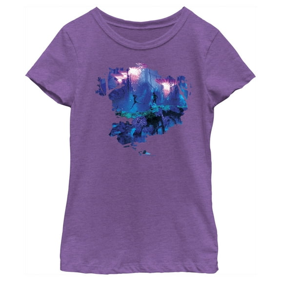 Girl's Avatar Panopyras Scene  Graphic Tee Purple Berry X Small