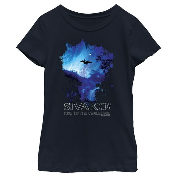 Girl's Avatar Sivako! Rise to the Challenge  Graphic Tee Navy Blue X Small