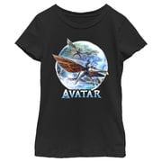 Girls Avatar The Way of Water Tulkun Ride Logo Graphic Tee Black Large