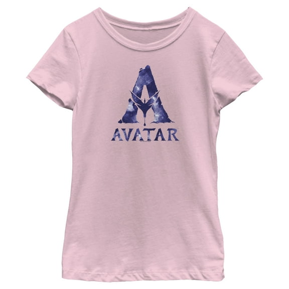 Girl's Avatar Watercolor A Logo Graphic Tee Light Pink X Large