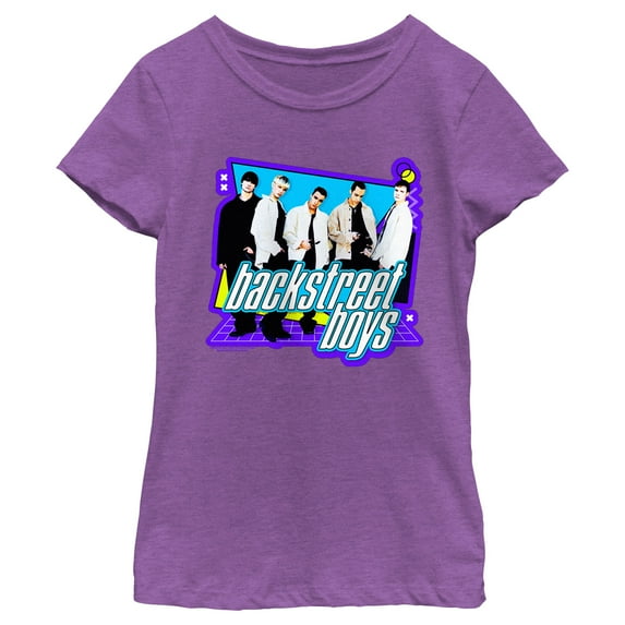 Girl's Backstreet Boys Band 90s Pop Grid Graphic T-Shirt