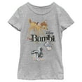 thumbnail image 1 of Girl's Bambi Movie Logo With Flower and Thumper  Graphic Tee Athletic Heather Small, 1 of 5