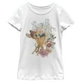 thumbnail image 1 of Girl's Bambi Playing In Flower Fields Graphic Tee White X Large, 1 of 4