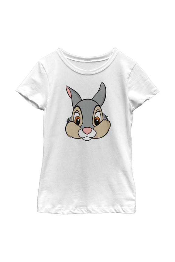 Girl's Bambi Thumper Graphic Tee White Large