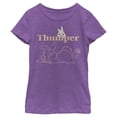 thumbnail image 1 of Girl's Bambi Thumper Line Art  Graphic Tee Purple Berry Small, 1 of 4