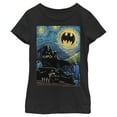 thumbnail image 1 of Girl's Batman The Starry Night Signal Graphic Tee Black Large, 1 of 4