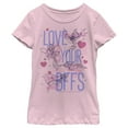 thumbnail image 1 of Girl's Batman Valentine's Day Love your BFFS  Graphic Tee Light Pink Small, 1 of 4