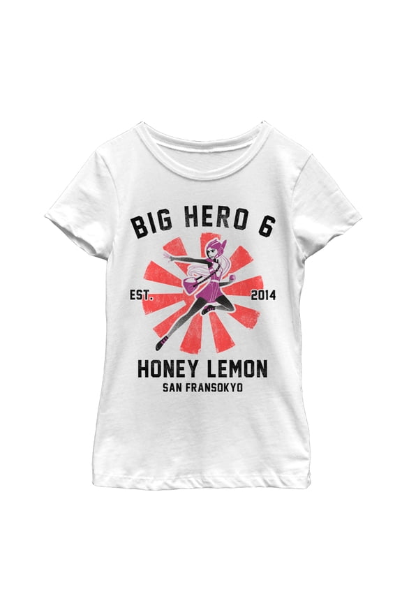 Girl's Big Hero 6 Honey Lemon Portrait  Graphic Tee White X Small