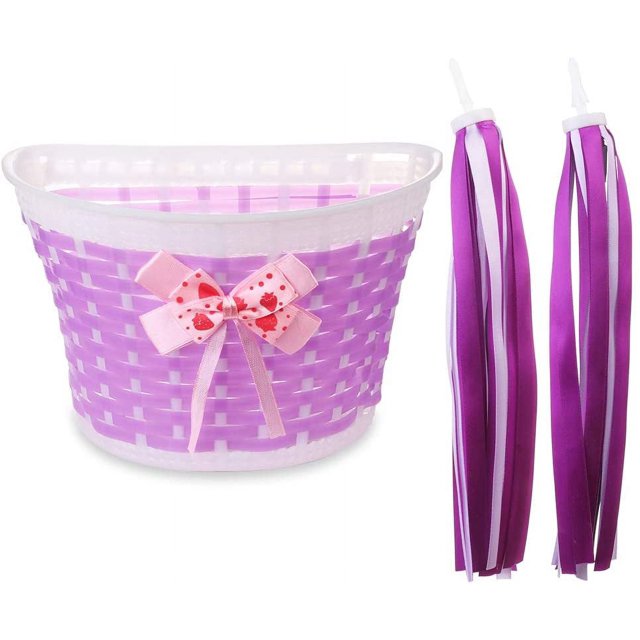 Girl's Bike Basket with Streamers Bike Accessory Gift for Girls