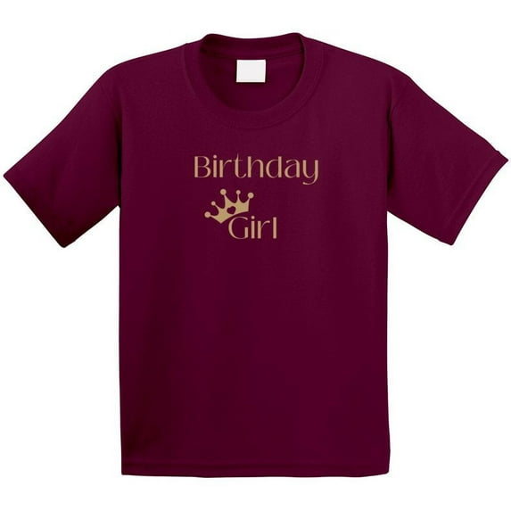 Girl's Birthday T-Shirt - Birthday Girl With Crown