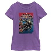 Girls Black Adam Justice Cover Graphic Tee Purple Berry Small