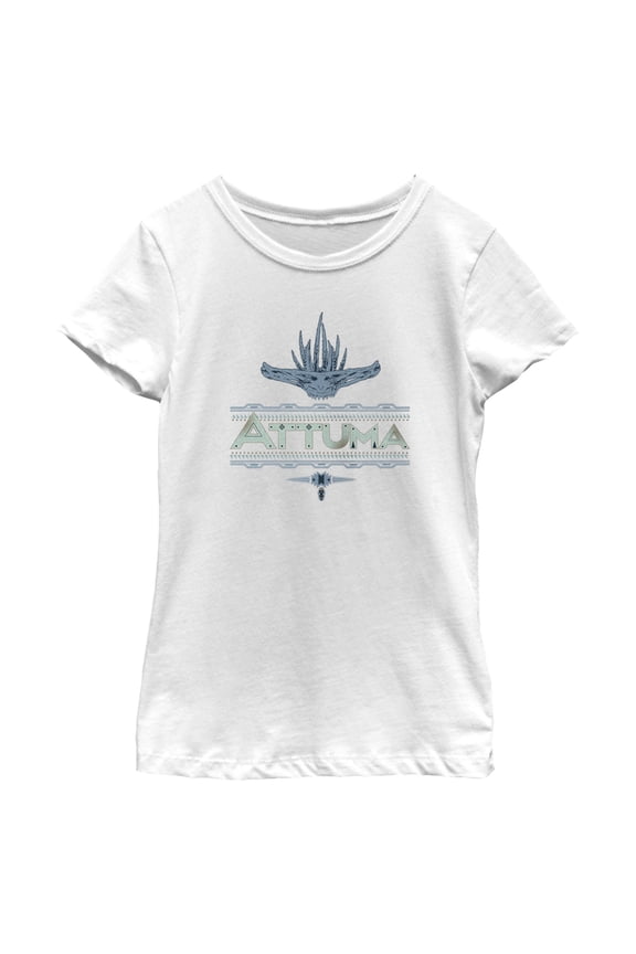 Girl's Black Panther: Wakanda Forever Attuma Logo Graphic Tee White X Small