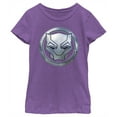 thumbnail image 1 of Girl's Black Panther: Wakanda Forever Metallic Panther Icon  Graphic Tee Purple Berry X Small, 1 of 4