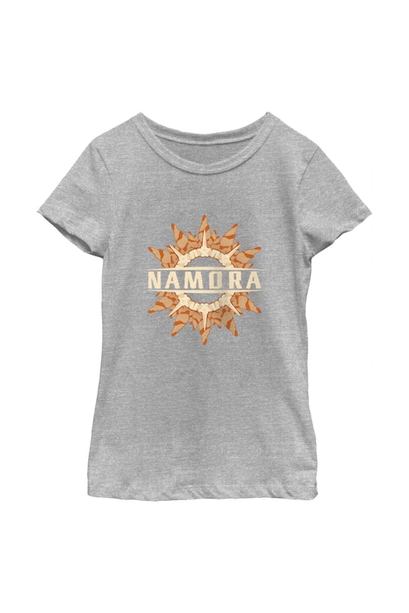 Girl's Black Panther: Wakanda Forever Namora Logo Graphic Tee Athletic Heather Medium