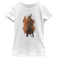 thumbnail image 1 of Girl's Black Panther: Wakanda Forever Okoye Pattern Graphic Tee White Medium, 1 of 4