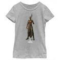thumbnail image 1 of Girl's Black Panther: Wakanda Forever Okoye Standing Tall  Graphic Tee Athletic Heather X Small, 1 of 3