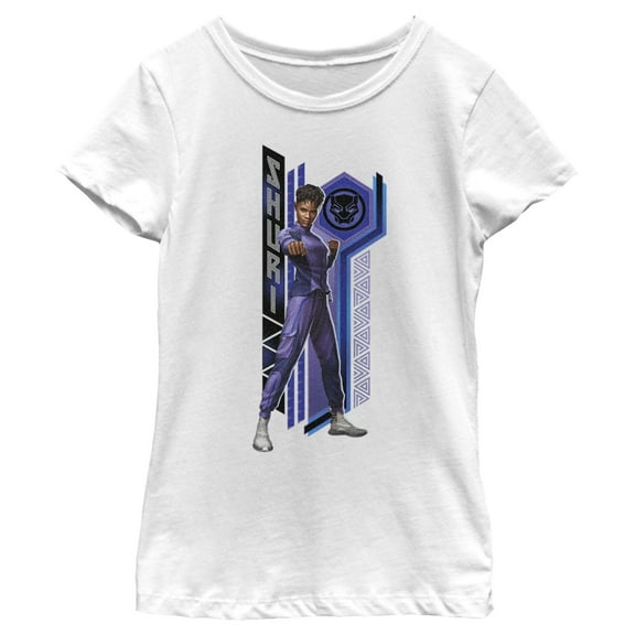 Girl's Black Panther: Wakanda Forever Shuri Pattern Graphic Tee White X Large