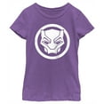 thumbnail image 1 of Girl's Black Panther: Wakanda Forever White Panther Icon Graphic Tee Purple Berry X Large, 1 of 4