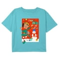 thumbnail image 1 of Girl's Blippi Meekah Snowy Magic All Around Graphic Cropped T-Shirt Blue X Large, 1 of 3