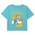 thumbnail image 1 of Girl's Blippi Ready for Adventure Graphic Cropped T-Shirt Blue Small, 1 of 3