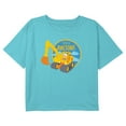 thumbnail image 1 of Girl's Blippi This is Awesome Construction Digger Graphic Cropped T-Shirt Blue X Large, 1 of 3