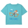 thumbnail image 1 of Girl's Blippi This is Awesome Graphic Cropped T-Shirt Blue Small, 1 of 3