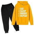 thumbnail image 1 of Girl's Boys 2Pcs Ptint Long Sleeve Pullover Hooded Sweatshirt Set Sweatsuits and Casual Sweatpants with Pocket, 1 of 3