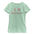 thumbnail image 1 of Girl's CHIN UP Christmas Love Holidays  Graphic Tee Mint Medium, 1 of 3