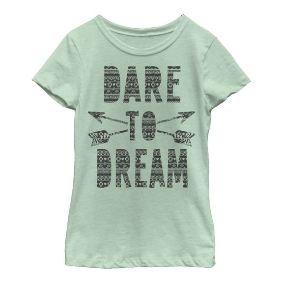 Girl's CHIN UP Dare to Dream  Graphic Tee Mint Large