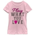thumbnail image 1 of Girl's CHIN UP Play What You Love  Graphic Tee Light Pink Large, 1 of 3