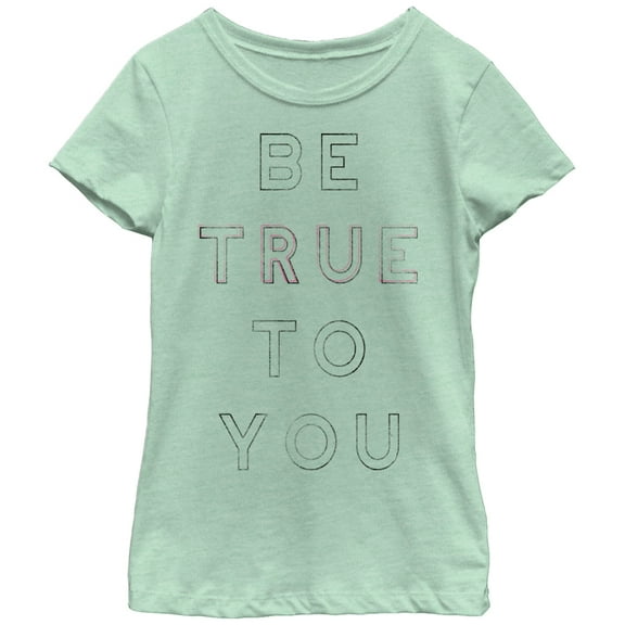 Girl's CHIN UP True to You Graphic Tee Mint Large