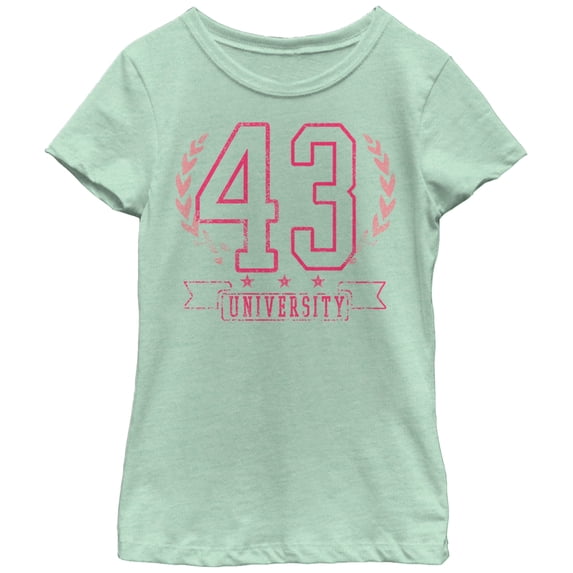 Girl's CHIN UP University 43 Graphic Tee Mint Small