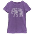 thumbnail image 1 of Girl's CHIN UP Zen Elephant  Graphic Tee Purple Berry X Large, 1 of 3