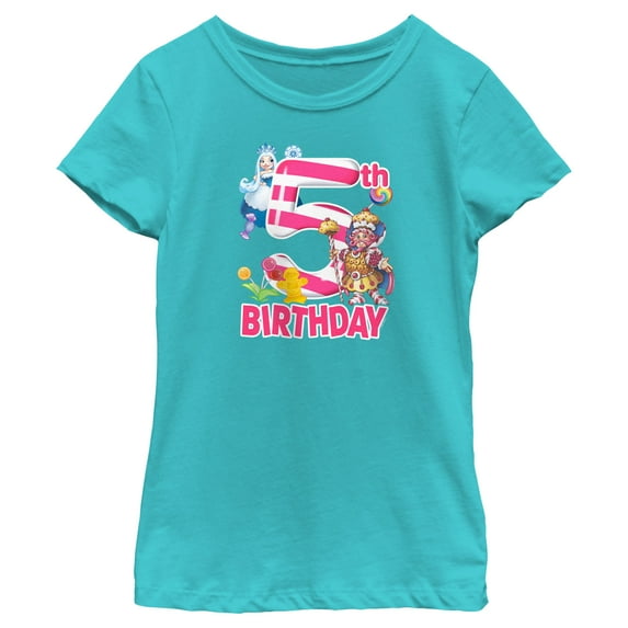 Girl's Candy Land Frostine and King Kandy Birthday Graphic T-Shirt