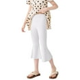 thumbnail image 1 of Girl's Capri Flare Leggings Summer Lightweigh Elastic Waist Bell Bottoms Bootcut Yoga Everyday Pants, 1 of 6